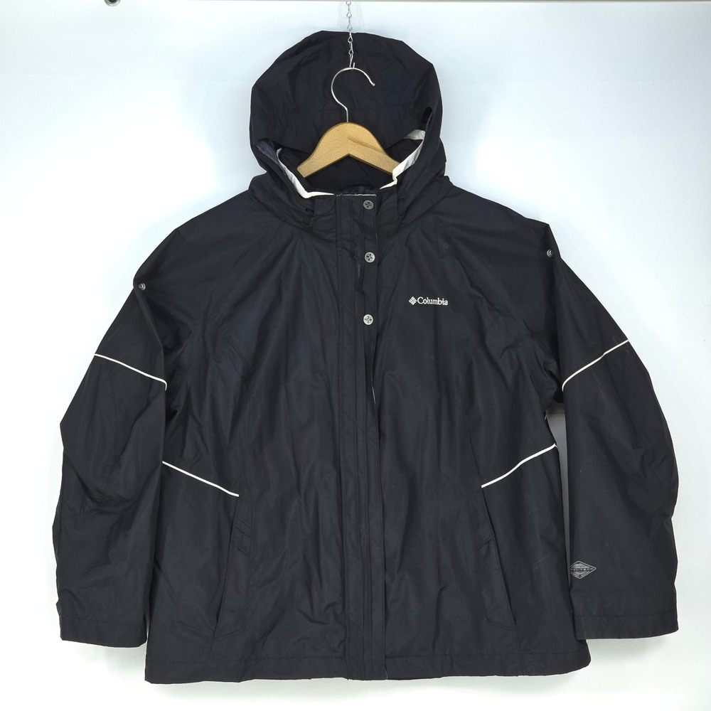 Columbia Bugaboo 3-in-1 Interchange‎ Jacket Women's 2X Black Liner Hooded Cozy